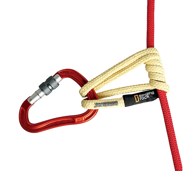 W2611Y035 / ARACORD 35 cm with a Prusik knot on the rope and a carabiner